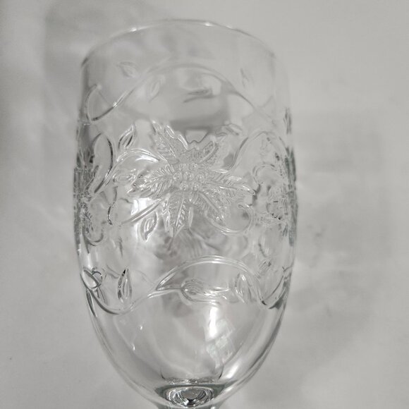 Fantasia Princess House Footed Ice tea glasses with scalloped base box/4 NIB Vtg - Picture 5 of 7